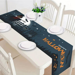 Polyester Halloween Pumpkin Horror Castle Table Runner