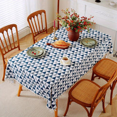 Triangle Tassel Tablecloth for Picnics Camp Weddin