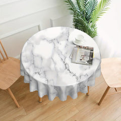 Modern Marbled Tablecloth Waterproof Stain Resistant Circle Table Cover