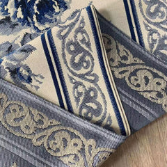 Chinese Ink Flower Tea Floral Table Cloth and Runner