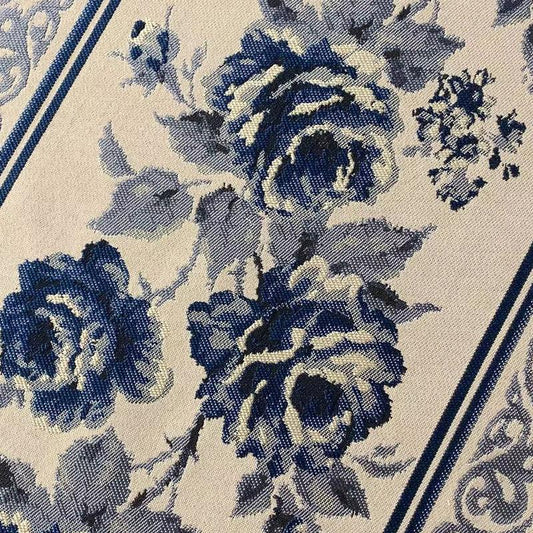Chinese Ink Flower Tea Floral Table Cloth and Runner