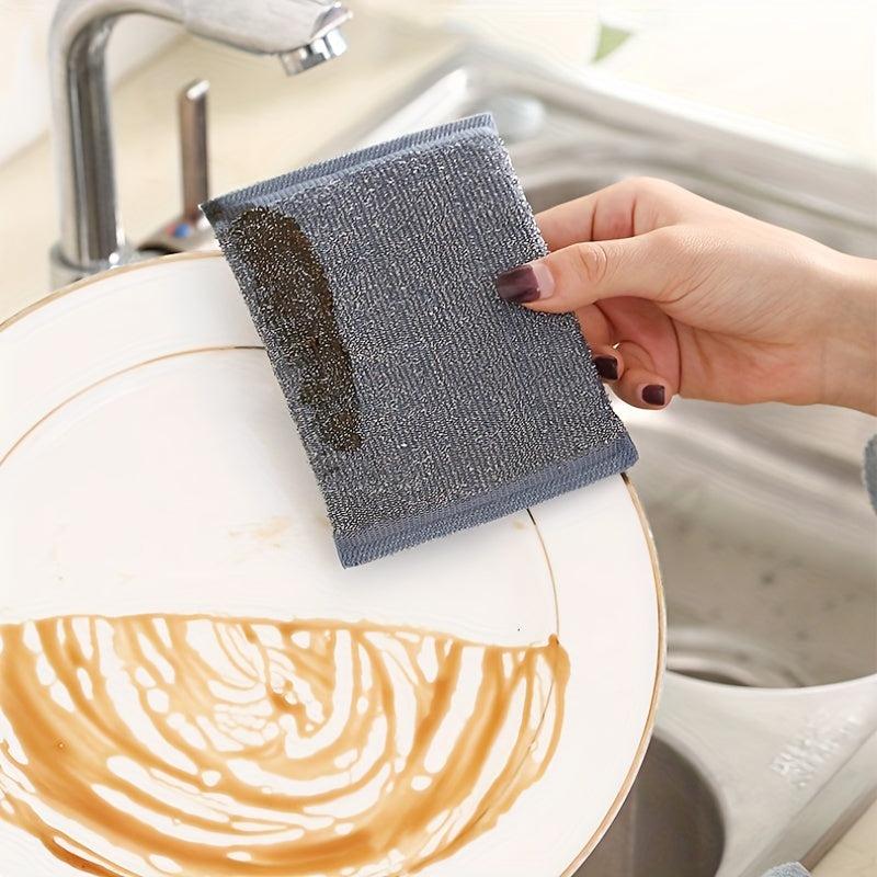 4pcs Double Sided Cleaning Brush Set for Tableware and Pans