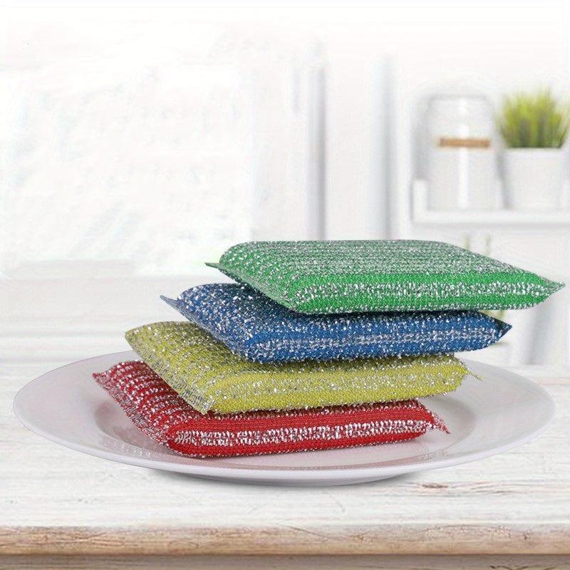 4pcs Double Sided Cleaning Brush Set for Tableware and Pans
