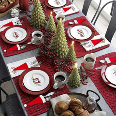 10pcs Christmas Hat Cutlery Cover Cloth - Tableware Storage & Decoration