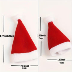 10pcs Christmas Hat Cutlery Cover Cloth - Tableware Storage & Decoration