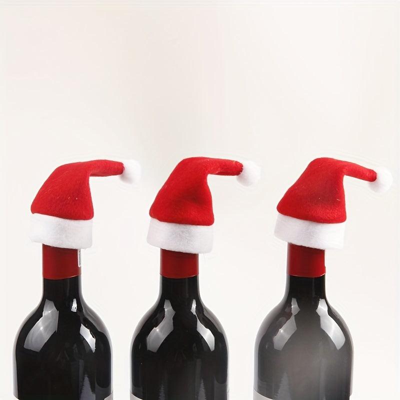 10pcs Christmas Hat Cutlery Cover Cloth - Tableware Storage & Decoration