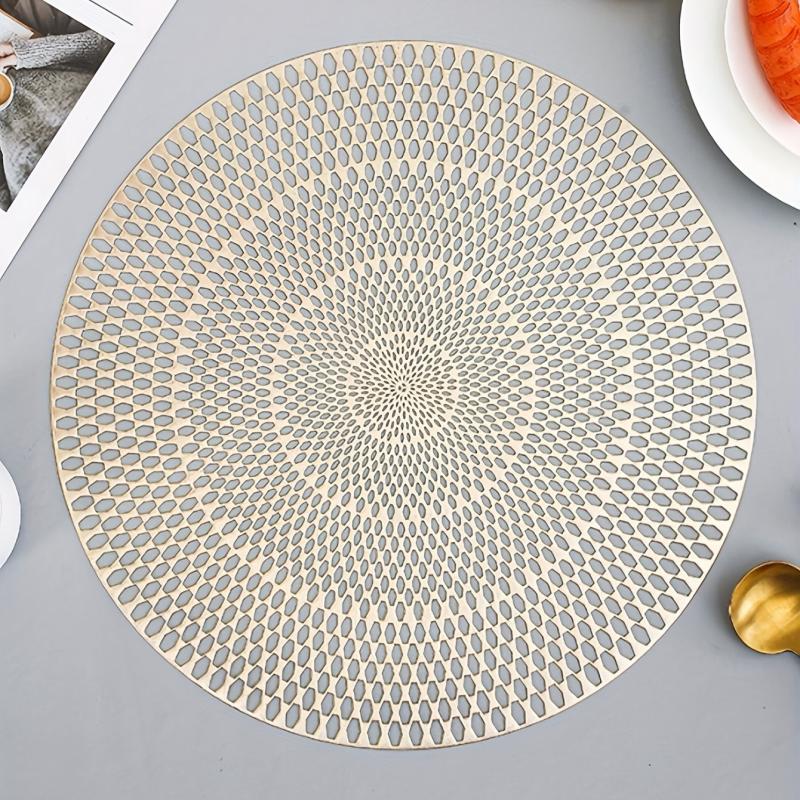 Round PVC Placemats Heat Insulation Mats Home Decoration
