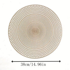 Round PVC Placemats Heat Insulation Mats Home Decoration