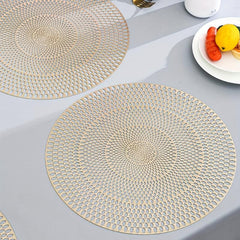 Round PVC Placemats Heat Insulation Mats Home Decoration