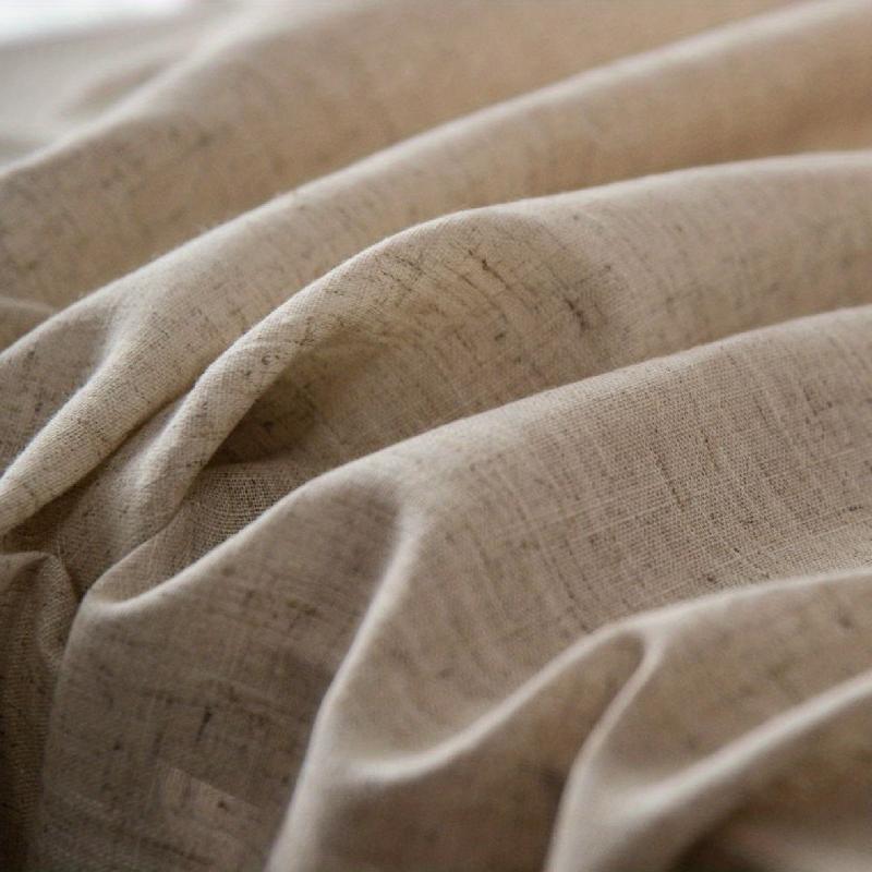 Boho Linen Tablecloth Beige Tassel Table Cover