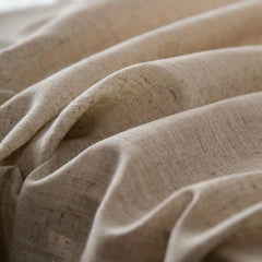 Boho Linen Tablecloth Beige Tassel Table Cover