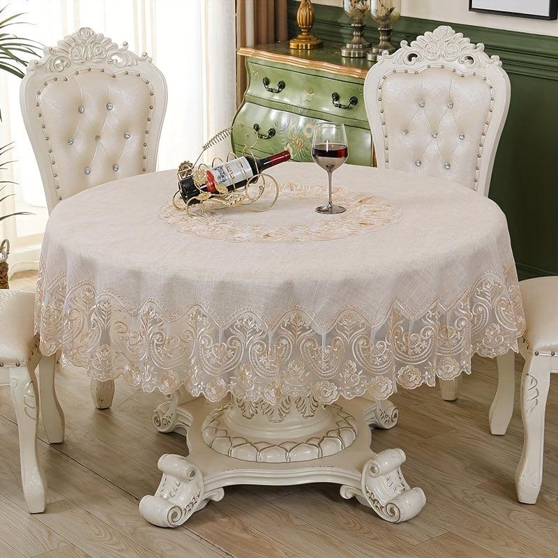 Embroidery Lace Round Tablecloth Bohemian Style Coffee Table Cloth
