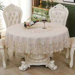 Embroidery Lace Round Tablecloth Bohemian Style Coffee Table Cloth