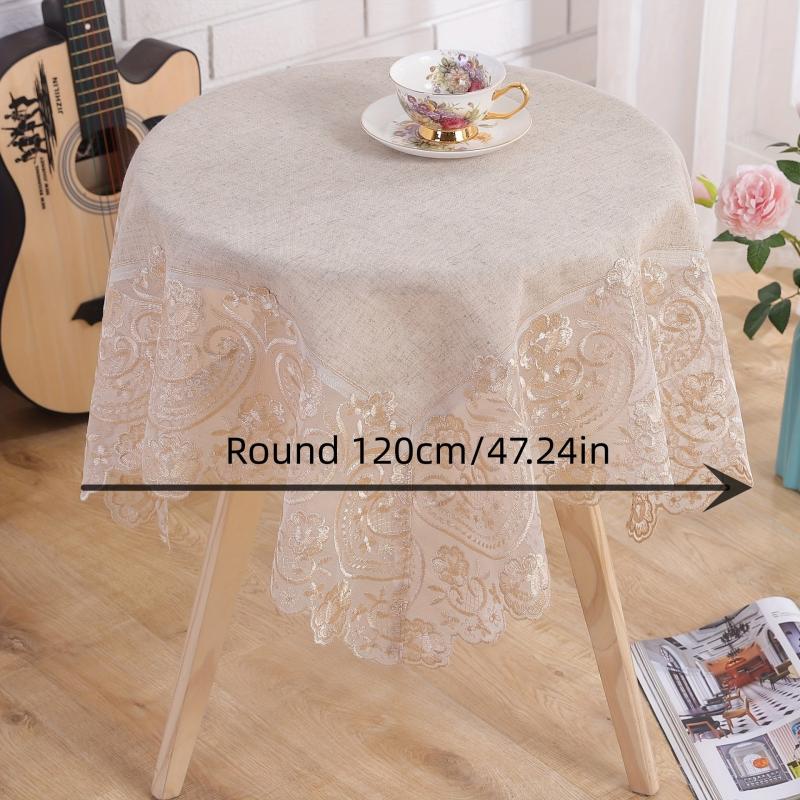 Embroidery Lace Round Tablecloth Bohemian Style Coffee Table Cloth