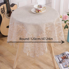 Embroidery Lace Round Tablecloth Bohemian Style Coffee Table Cloth