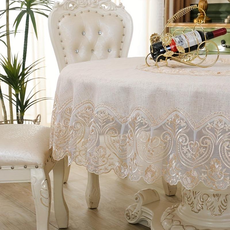 Embroidery Lace Round Tablecloth Bohemian Style Coffee Table Cloth