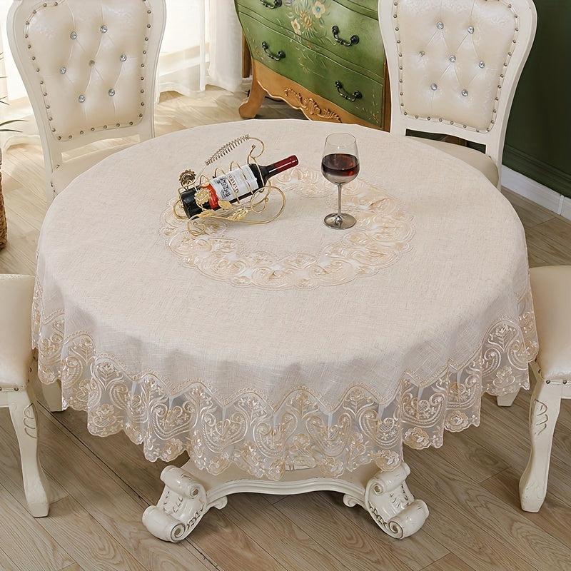 Embroidery Lace Round Tablecloth Bohemian Style Coffee Table Cloth