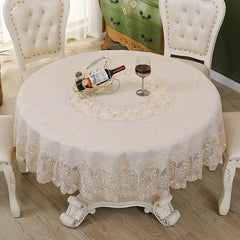 Embroidery Lace Round Tablecloth Bohemian Style Coffee Table Cloth