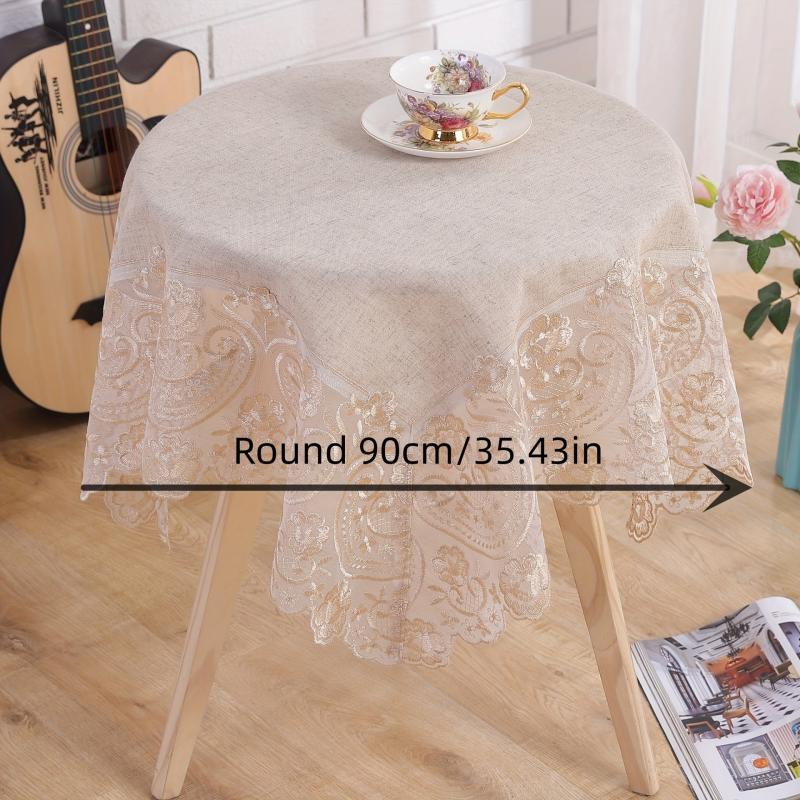 Embroidery Lace Round Tablecloth Bohemian Style Coffee Table Cloth
