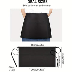 Polyester Apron Creative Waiter Apron Solid Half Body Apron Kitchen Supplies