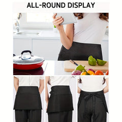 Polyester Apron Creative Waiter Apron Solid Half Body Apron Kitchen Supplies