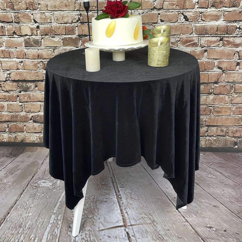 Round Velvet Tablecloth Table Cover For Weddings Parties Baby Showers And Events