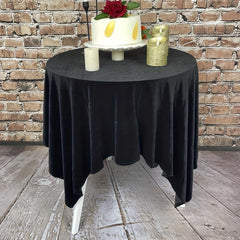 Round Velvet Tablecloth Table Cover For Weddings Parties Baby Showers And Events
