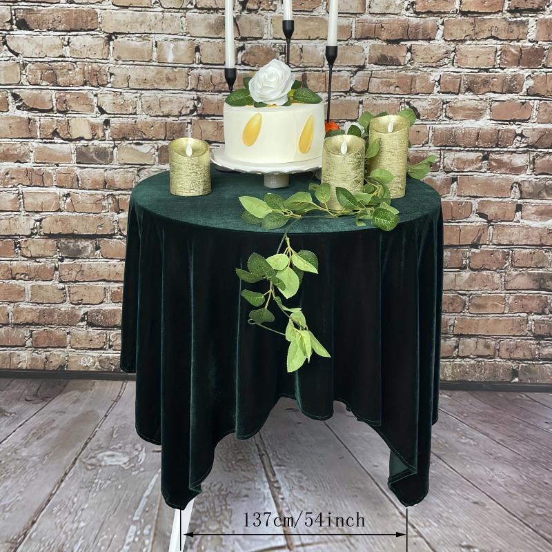 Round Velvet Tablecloth Table Cover For Weddings Parties Baby Showers And Events