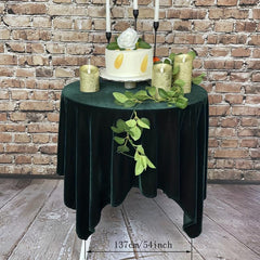 Round Velvet Tablecloth Table Cover For Weddings Parties Baby Showers And Events