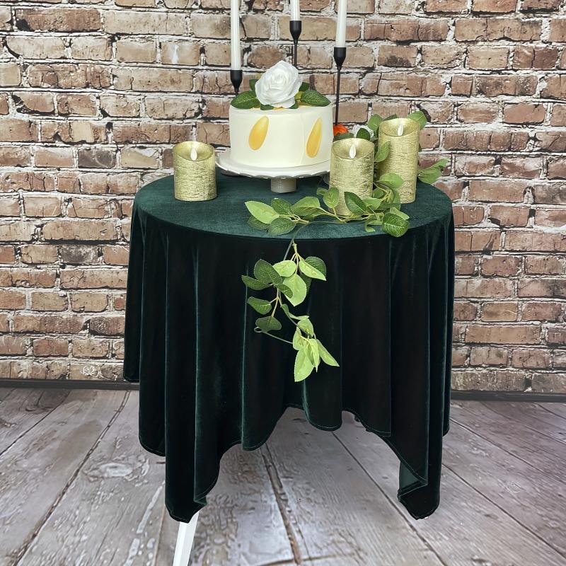 Round Velvet Tablecloth Table Cover For Weddings Parties Baby Showers And Events