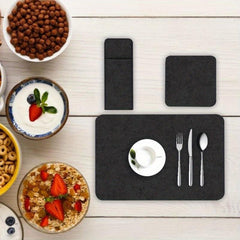 Non Slip Felt Placemat Set for Dining Table Decor