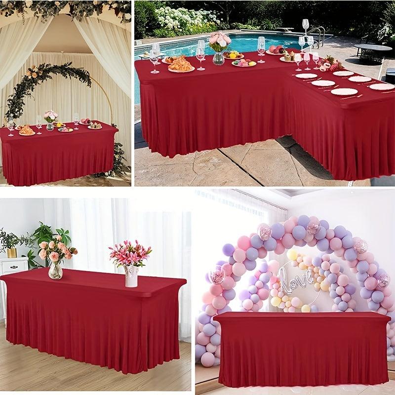 Polyester Elastic Table Cover All Inclusive Spandex Tablecloth