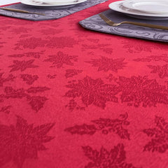 Polyester Tablecloth Christmas Fitted Tablecloth For Harvest Xmas Holiday Winter