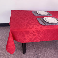 Polyester Tablecloth Christmas Fitted Tablecloth For Harvest Xmas Holiday Winter
