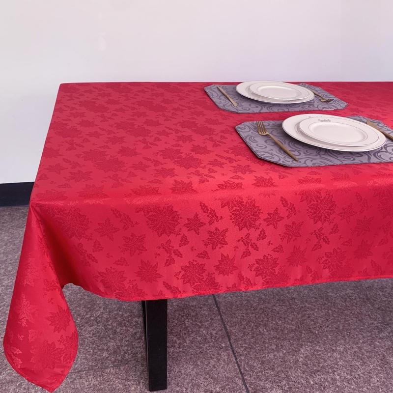 Polyester Tablecloth Christmas Fitted Tablecloth For Harvest Xmas Holiday Winter