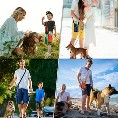Water Bottle Hanging Bag Adjustable Strap Portable Crossbody Grid Bag