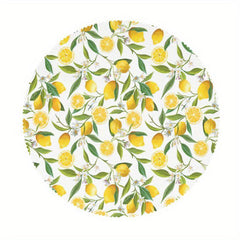Lemon Pattern Tablecloth Water Repellent Wrinkle Embossed Edge