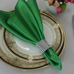 10PCS Alloy Flower Crystal Napkin Rings for Wedding & Party Decor