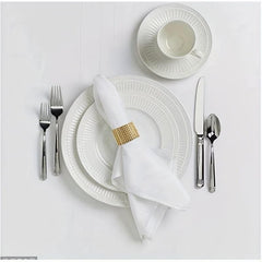 10PCS Alloy Flower Crystal Napkin Rings for Wedding & Party Decor