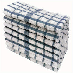8pcs Plaid Dishcloths Soft Cleaning Rag Reusable Lightweight Absorbent