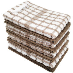 8pcs Plaid Dishcloths Soft Cleaning Rag Reusable Lightweight Absorbent