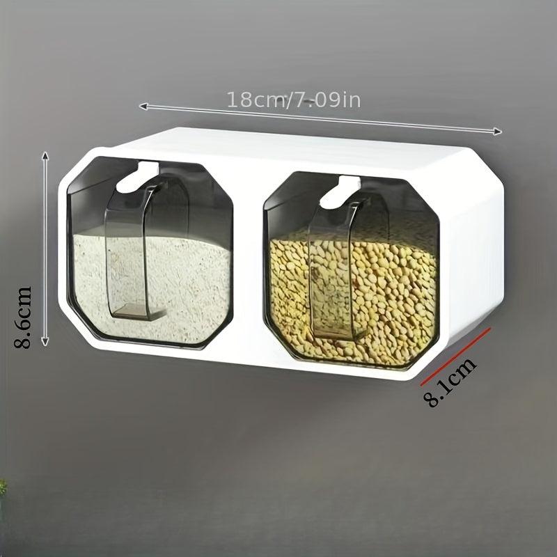 Wall Mounted Spice Jars Set with Seasoning Containers