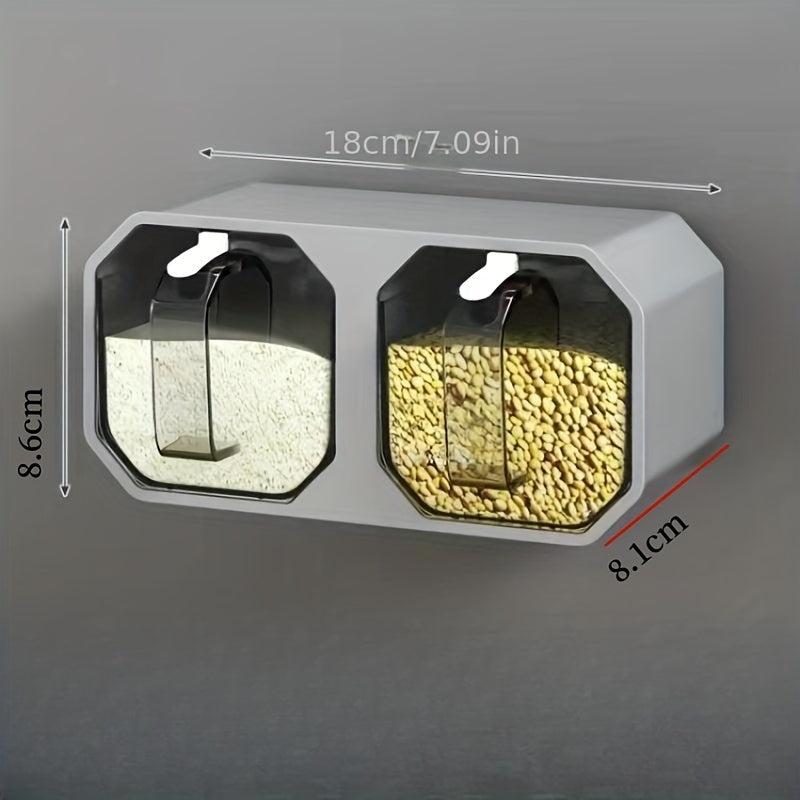 Wall Mounted Spice Jars Set with Seasoning Containers