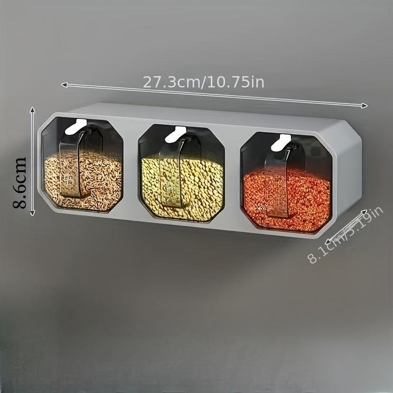 Wall Mounted Spice Jars Set with Seasoning Containers