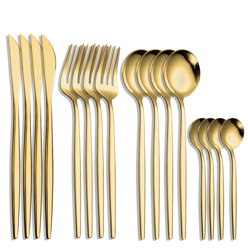 16pcs Stainless Steel Cutlery Set for Home & Restaurant Use