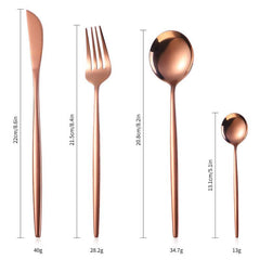 16pcs Stainless Steel Cutlery Set for Home & Restaurant Use