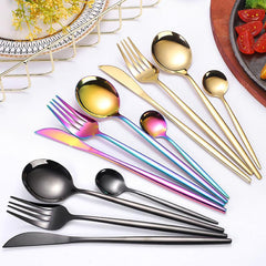 16pcs Stainless Steel Cutlery Set for Home & Restaurant Use