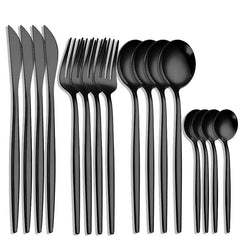 16pcs Stainless Steel Cutlery Set for Home & Restaurant Use