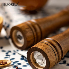Oak Wood Pepper Mill Grinder Set - Perfect for Spice Up Meals