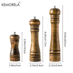Oak Wood Pepper Mill Grinder Set - Perfect for Spice Up Meals